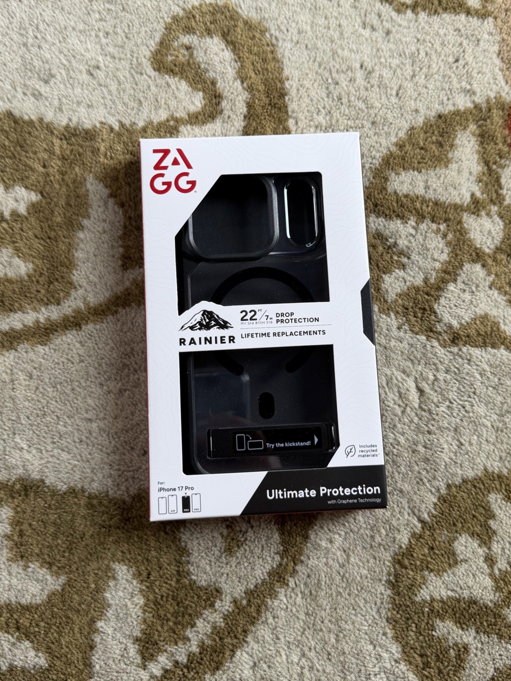 ZAGG Rainier Ultimate Protection Case for iPhone 17 Pro — Black